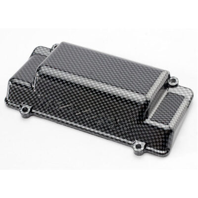 Traxxas Battery Box Cover, Bumper (Rear), Exo-Carbon Finish (Ja