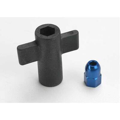Traxxas Antenna Crimp Nut, Aluminium (Blue-Anodized)/ Antenna N