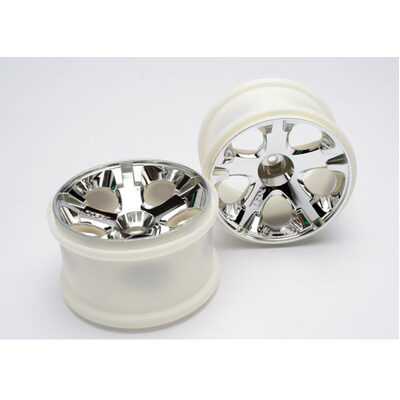 Traxxas All Star 2.8" Wheels (Chrome) (Nitro Rear/ Electric Fro