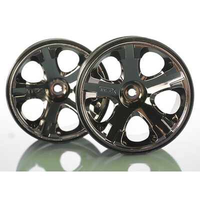 Traxxas All Star 2.8" Wheels (Black Chrome) (Nitro Rear/ Electr