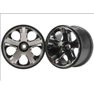 Traxxas All-Star 2.8" Wheels (Black Chrome) (Nitro Front)