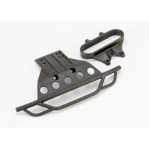 Traxxas Bumper, Front/ Bumper Mount, Front (Black)
