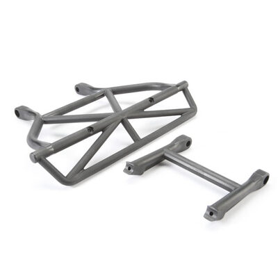 Traxxas Bumper, Rear/ Bumper Mount, Rear (Black)