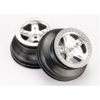 Traxxas Wheels, SCT Satin Chrome (2) (2WD Front)