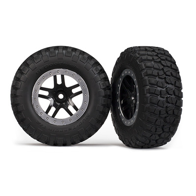 TRAXXAS TIRE & WHEEL ASSEMBLED, GLUED