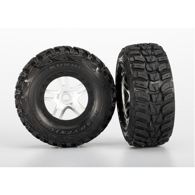 Traxxas Tires & Wheels, Assembled, Glued (SCT Split-Spoke Satin