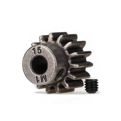 Traxxas Gear, 15T Pinion (1.0 Metric Pitch) (5mm Shaft)/ Set Scr