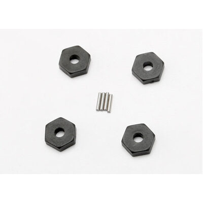 Traxxas Wheel Hubs, Hex (4)/ Axle Pins (1.5x8mm) (4)