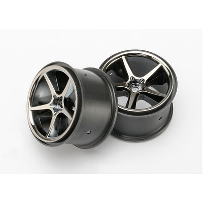 Traxxas Wheels, Gemini (Black Chrome) (2)
