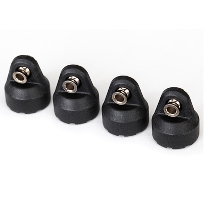 TRAXXAS Shock caps (black) (4) (assembled with hollow balls)
