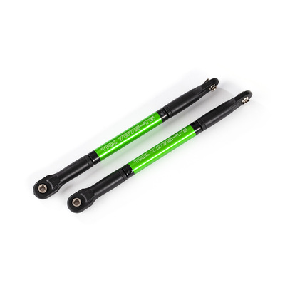 TRAXXAS Push rods, aluminum (green-anodized), heavy duty (2) (assembled with rod ends and threaded inserts)