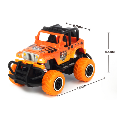 1:43 Scale mini off-road graffito jeep  Orange RTR car  Body, (Requires AA Batteries)