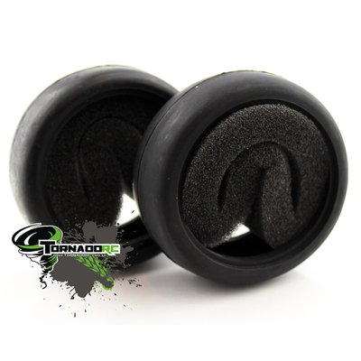TORNADO RC 1/10 ON-ROAD TIRES 1 PAIR SLICKS WITH INSERTS