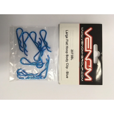 #1/8th Flat 1Hoop Body Clip Blue (10pcs)