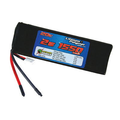 Venom 20C 1550mAh 7.4V 2-Cell Li-PO Battery
