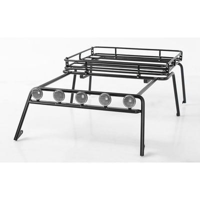 Metal Roof Rack for Axial SCX10 Wrangler w/ Roof Rack Lights