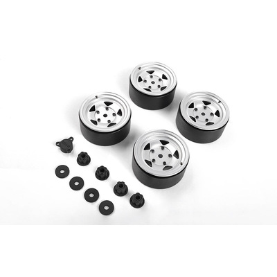 Seren 2.2" Beadlock Wheels w/ Center Caps (Silver)