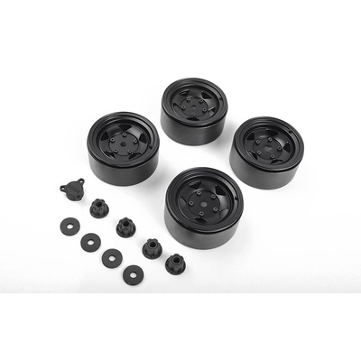 Seren 2.2" Beadlock Wheels w/ Center Caps (Black)