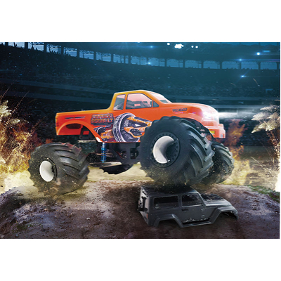 RC4WD Carbon Assault 1 10th Monster Truck w Manticore Lexan Body