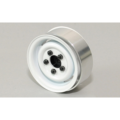 1.55" Landies Vintage Stamped Steel Beadlock Wheels (White)